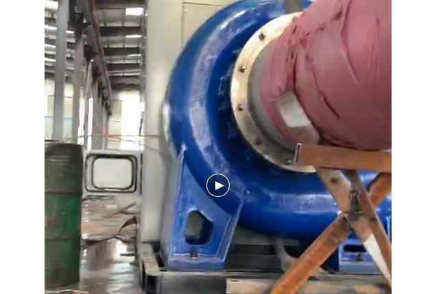 重庆明辉智能物流解决方案有限公司流量5100立方大型柴油机混流泵机组测试中